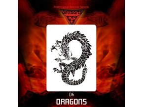 airbrush šablóna dragons d6 MINI