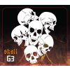 Airbrush šablona Group of skulls g3