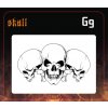 Airbrush šablona Group of skulls g9