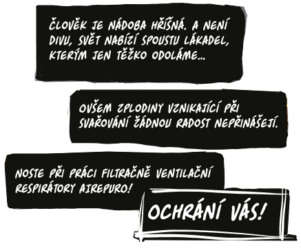 Noste při práci respirátory airepuro
