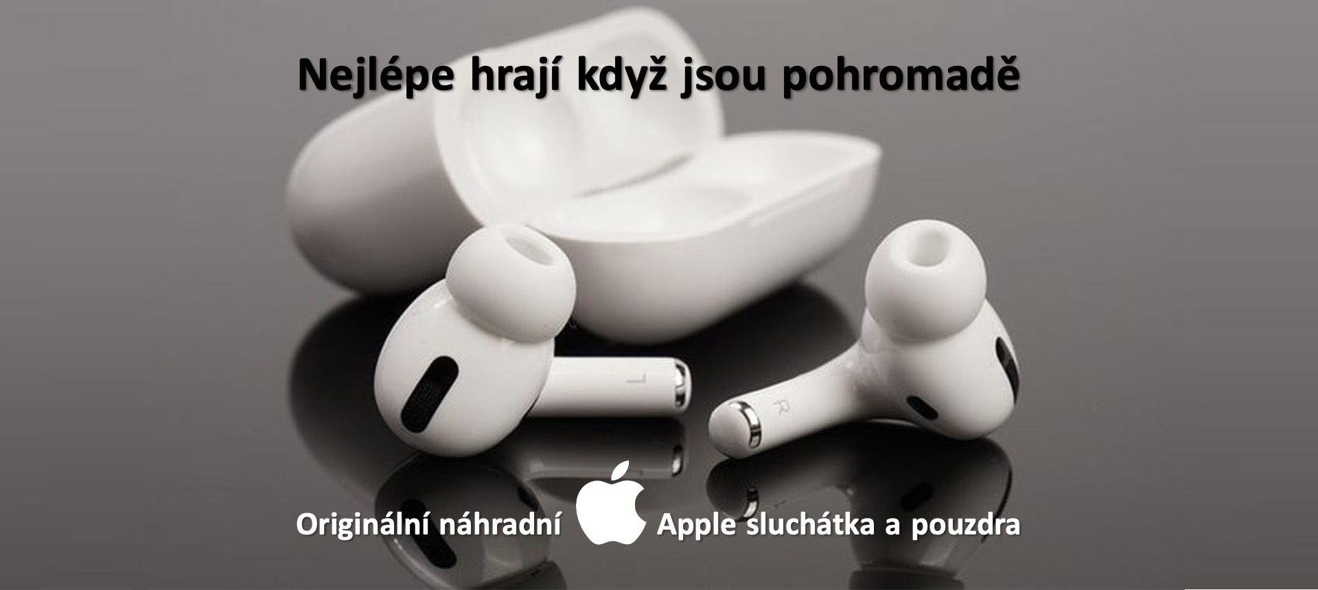 Originální náhradní Apple Airpods sluchátka a pouzdra