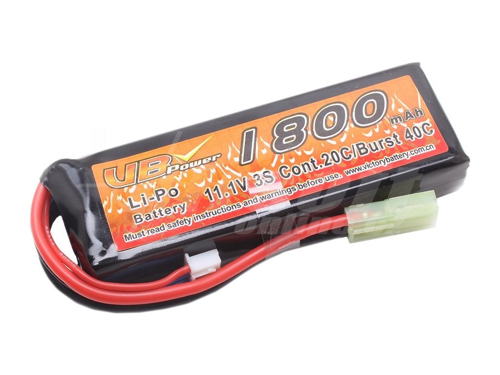 Akumulátory 11,1V o kapacitě 1601 – 1800 mAh - Airsoft-online.cz