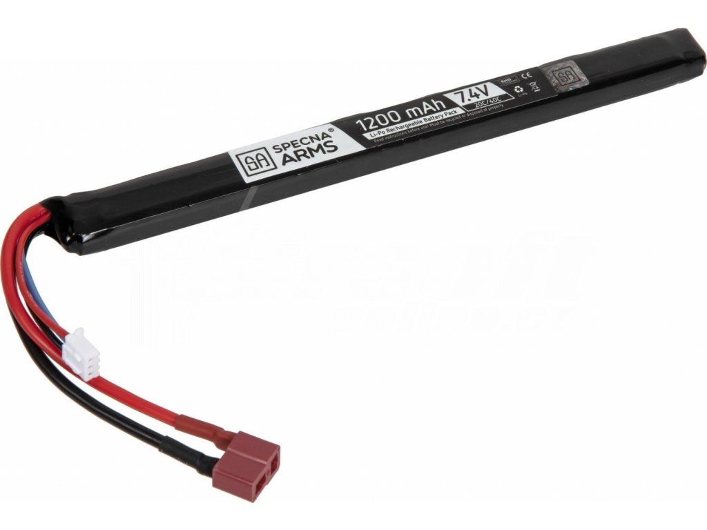 Li-Pol akumulátor Specna Arms 7,4V 1200mAh 20/40C - Dean-T