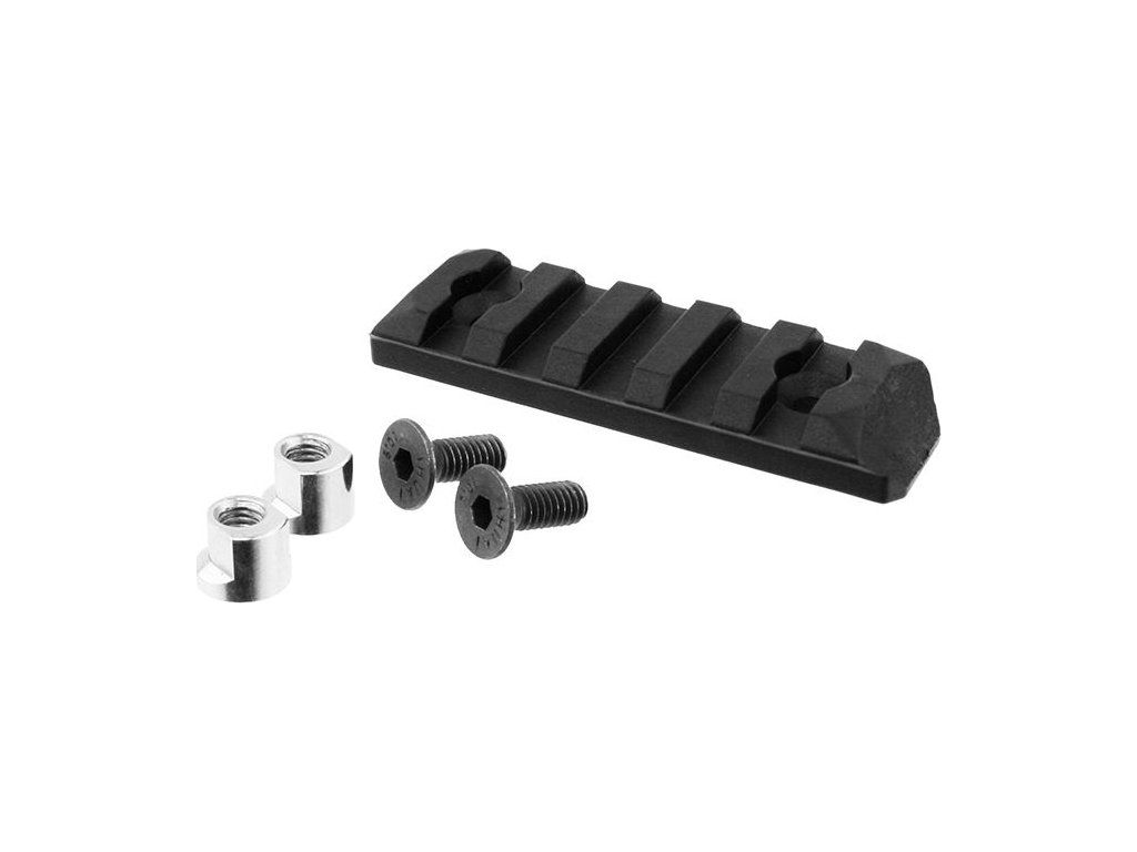 PTS RIS lišta KeyMod 5 slotů / 60mm - 1ks, černá, PTS 01