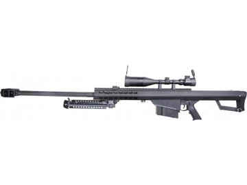 Snow Wolf Airsoft sniper M82 BARRETT (SW-02A), puškohled + dvojnožka - černý 01