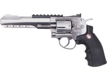 Airsoftový revolver Night Hawk Super 6" - stříbrný, CO2, GNB, Umarex