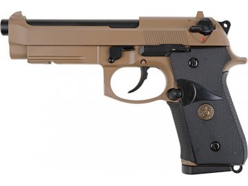 Airsoftová pistole M9A1 NAVY - písková TAN, celokov, GBB, WE