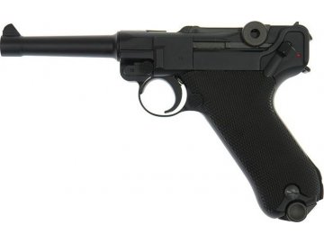 Airsoftová pistole Luger P08 4 Inch - celokov, GBB, WE