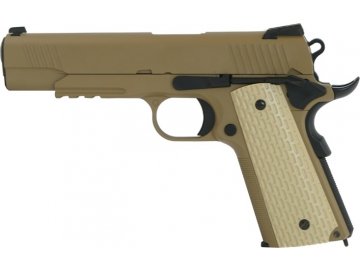 Airsoftová pistole M1911 Tactical - TAN, celokov ,GBB, WE