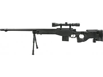 Odstřelovací puška L96 AWS3 - černá, optika, dvojnožka, Well, MB4403D