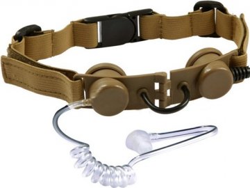 Taktický headset s hrdelním mikrofonem, pískový, Z. Tactical