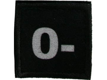 Textilní nášivka 0 NEG - černá, Army