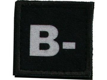 Textilní nášivka B NEG - černá, Army