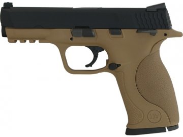 Airsoftová pistole MP9 Big Bird - pískový, celokov, AUTO, GBB, WE