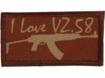 Textilní nášivka I love vz.58 - coyote, Army