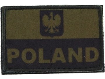 Textilní nášivka vlajka PL bojová - zelená, Army