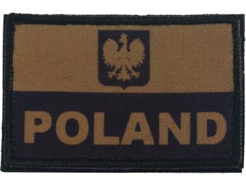 Textilní nášivka vlajka PL bojová - písková, Army