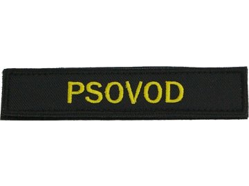 Textilní nášivka jmenovka PSOVOD - černá, Army