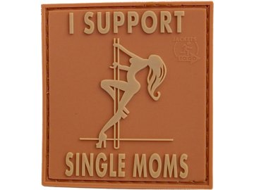 3D nášivka "I SUPPORT SINGLE MOMS" - pouštní, Jackets to go