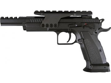 Airsoftová pistole CZ75 Competition model - celokov, CO2, GBB, KWC