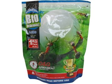 GIG Airsoftové kuličky G&G BIO 0,28g 3571ks - bílé 01