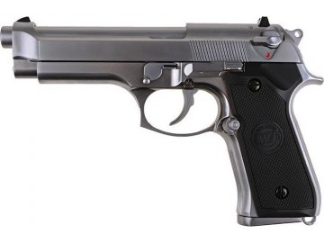Airsoftová pistole M92 Gen2 - nikl, celokov, GBB, WE