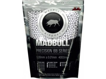 Airsoftové kuličky MadBull Precision 0,23g, 4000bb, bílé