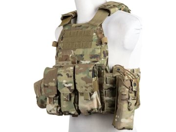 EME Maskáčová vesta s nosičem plátů a třemi sumkami LBT 6094A - Multicam 01