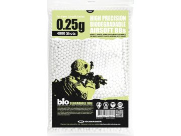 Gua Airsoftové kuličky Guarder BIO 0,25g 4000ks - bílé 01