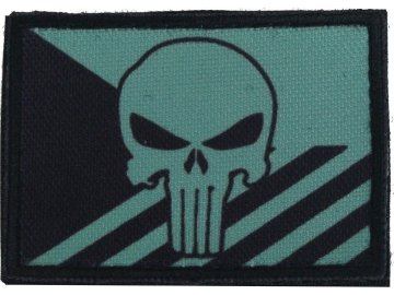 Textilní nášivka CZ vlajka PUNISHER - olivová, Army
