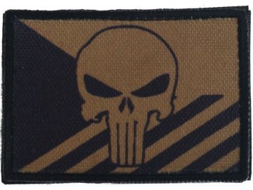 Textilní nášivka CZ vlajka PUNISHER - písková, Army