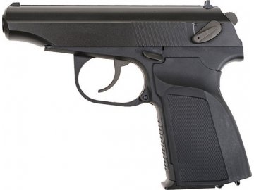 Airsoftová pistole Makarov s tlumičem - celokov, GBB, WE