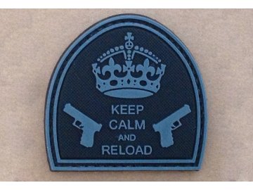 3D nášivka Keep Calm And Reload - černá, GFC
