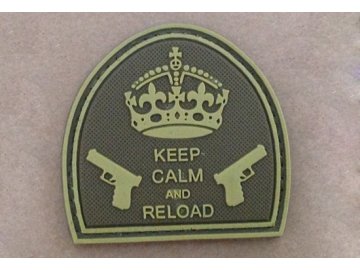 3D nášivka Keep Calm And Reload - TAN, GFC