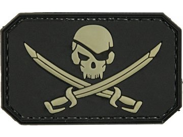 3D nášivka Pirate Skull - černá, GFC