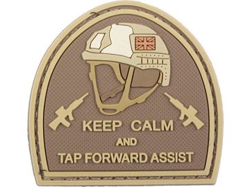 GFT 3D Patch – Keep Calm And Tap Forvard Assist - tan 01