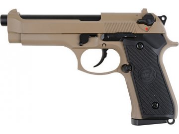 Airsoftová pistole M92 - celokov, CO2, GBB, WE