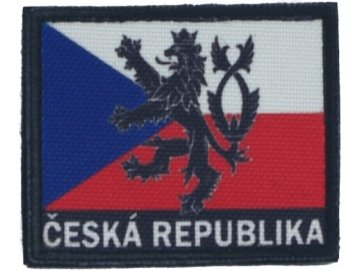 Textilní nášivka vlajka ČR se lvem a textem, Army