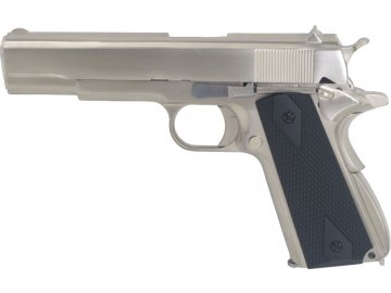 Airsoftová pistole M1911 - chrome, celokov, GBB, WE