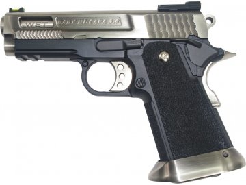 Airsoftová pistole Hi-Capa 3.8 WET-Brontosaurus - stříbrný, GBB, WE