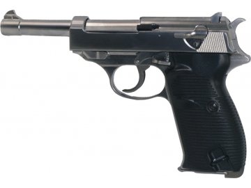 Airsoftová pistole P38 A - stříbrný, celokov, GBB, WE