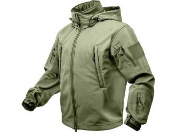 Bunda TACTICAL s kapucí softshell - zelená, Rothco