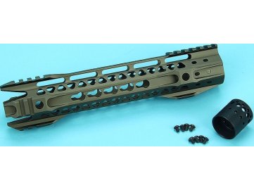 Předpažbí CNC MOTS II Phantom 10,75" Keymod - pískové, G&P