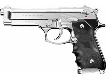Tmr Airsoftová pistole M92F Chrome Stainless, plyn blowback (GBB) 01