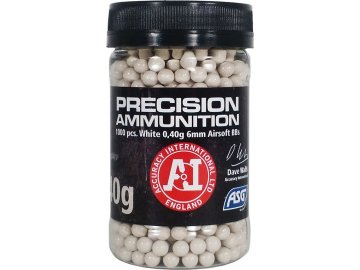 Airsoftové kuličky Accuracy ASG 0,40g, 1000bb, bílá