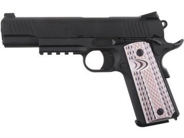 WE Airsoftová pistole M45 A1 GBB, celokov - černá 01