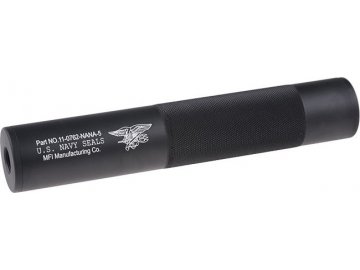 Kovový tlumič Navy Seal 198 x 35mm - černý, FMA