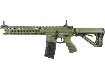 Airsoftová zbraň GC16 Predator - green, celokov, elektronická spoušť, G&G