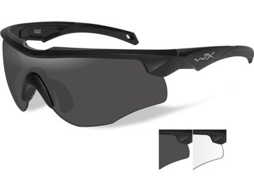 WILEY X Brýle ROGUE Smoke Grey  plus  clear  plus  light rust lens/Com.Temp. black frame 01