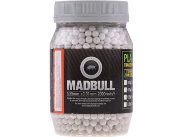 MDB Airsoftové kuličky MadBull Heavy Sniper 0,36g 2000ks - bílé 01